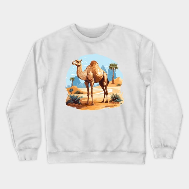 Desert Camel Crewneck Sweatshirt by zooleisurelife